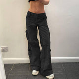 Hot Girl Fried Street Straight Casual Pants American Style-4