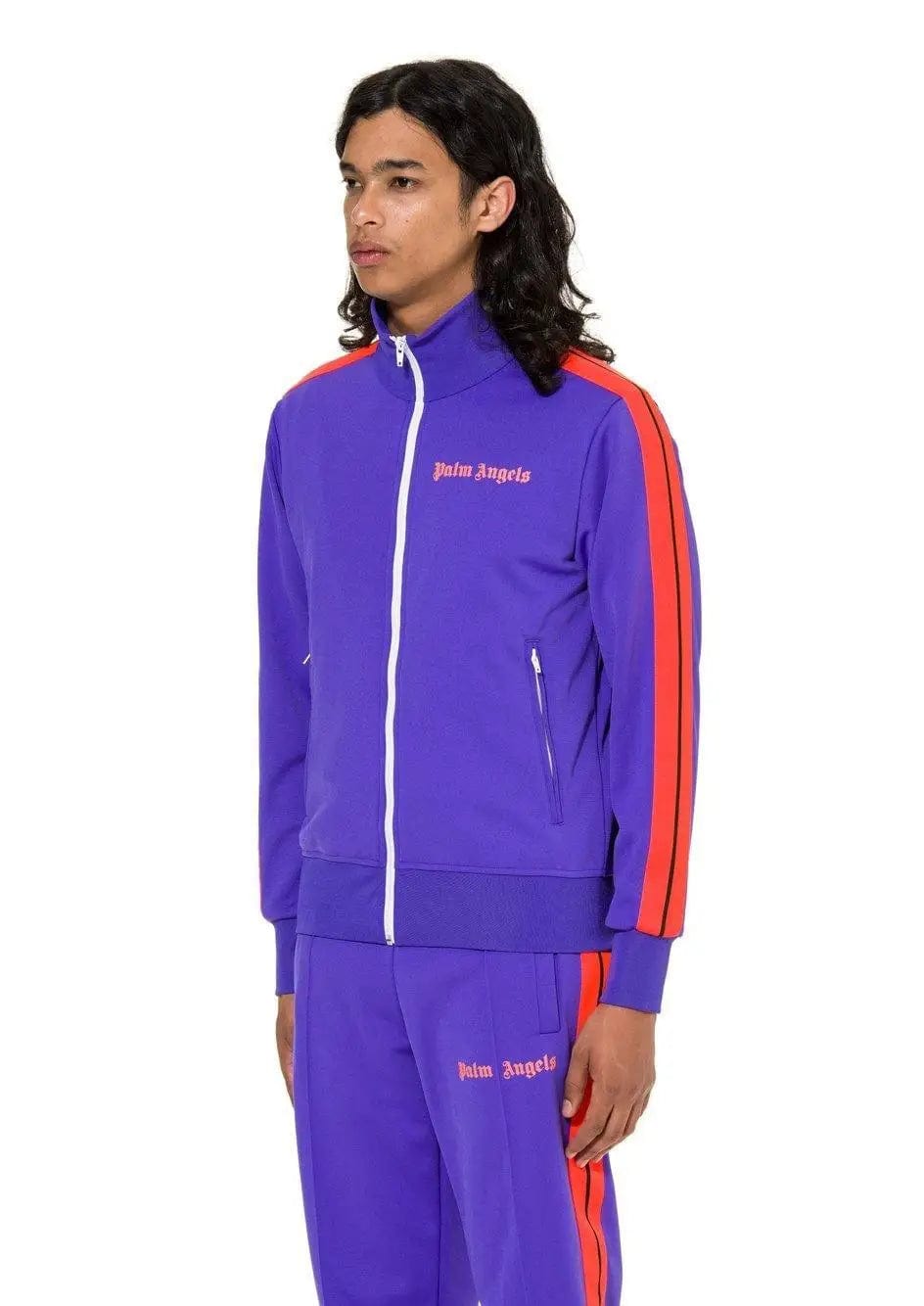 LOVEMI Jacket Men's Purple orange / M Lovemi -  The New Basic All-match Hip-hop Hit Color Zipper Sports