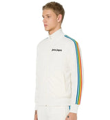 LOVEMI Jacket Men's White rainbow / M Lovemi -  The New Basic All-match Hip-hop Hit Color Zipper Sports