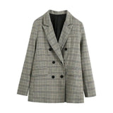LOVEMI Jackets 2785 large grid suit jacket / XS Lovemi -  Zarz homemade European and American style new women''s wear