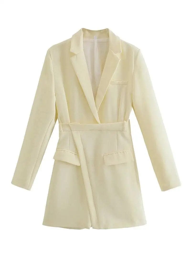 LOVEMI Jackets Apricot / L Lovemi -  Fashionable Temperament Long-sleeved Suit Casual Dress