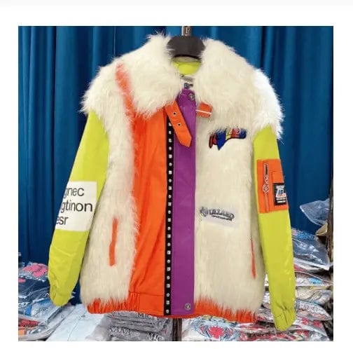LOVEMI  Jackets Beige / One size Lovemi -  New Style Fur All In One Women's Short Tuscan Lamb Wool Coat