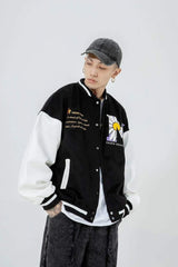 LOVEMI Jackets Black / M Lovemi -  Straight Hem Color Matching Casual Cardigan Side Seam Pocket