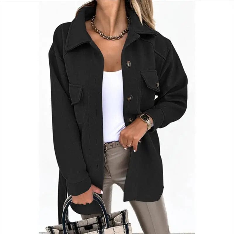 LOVEMI  Jackets Black / S Lovemi -  Fashionable Lace-up Small Fragrant Jacket With Pockets