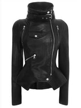 LOVEMI Jackets Black / S Lovemi -  Lapel Coat Pu Leather Jacket Good Quality Leather Coat