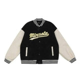 LOVEMI Jackets Black / S Lovemi -  Retro American Oldshcool Loose Baseball Uniform