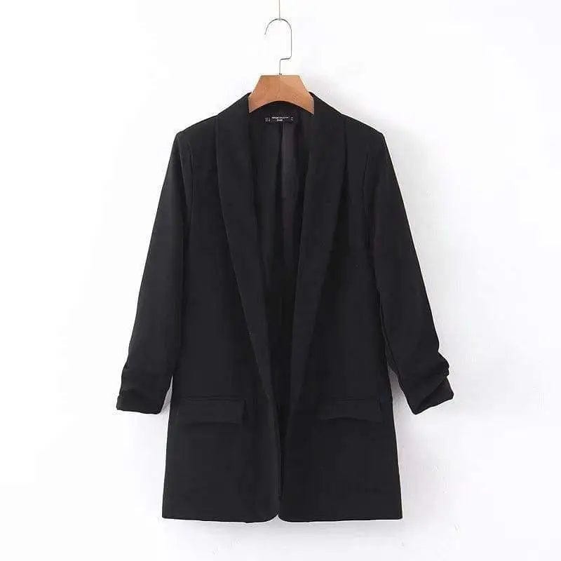LOVEMI Jackets Black / S Lovemi -  Two-color leisure suit Jacket with Autumn Sleeve