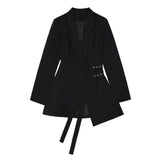 LOVEMI Jackets Black / S Lovemi -  Women's girdle design blazer