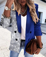 LOVEMI Jackets Blue / 2XL Lovemi -  Ladies Casual Slim-Fit Long-Sleeved Jacket