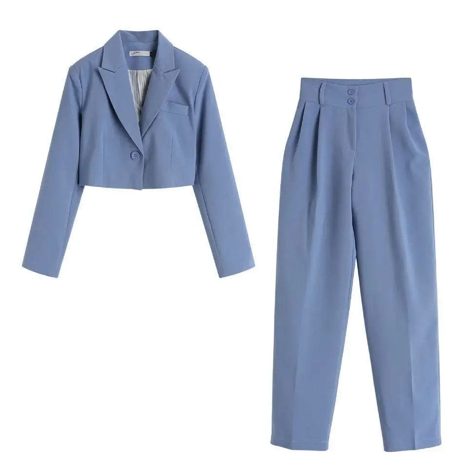 LOVEMI Jackets Blue / Set / S Lovemi -  Net Red Temperament Casual Small Suit Drape Trousers Suit