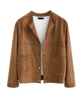 LOVEMI Jackets Camel / M Lovemi -  Large size women's fashion slim suede short coat
