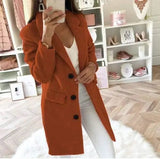 LOVEMI Jackets Caramel colour / S Lovemi -  Suit collar double-breasted woolen coat