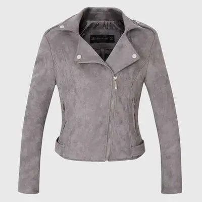 LOVEMI Jackets Gray / XL Lovemi -  Suede coat
