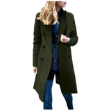 LOVEMI  Jackets Green / M Lovemi -  Medium length large woolen overcoat for women