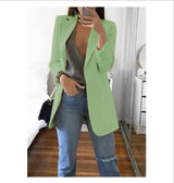 LOVEMI Jackets Green / S Lovemi -  Long sleeve solid color cardigan