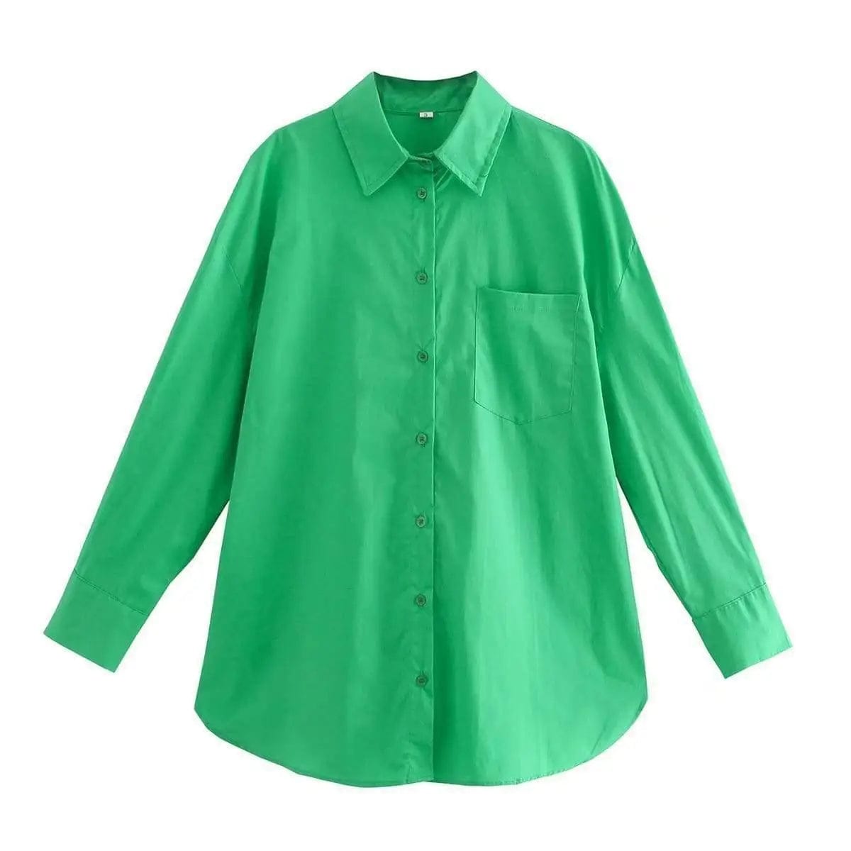 LOVEMI Jackets Green / S Lovemi -  Solid Color Casual Shirt Girls Top