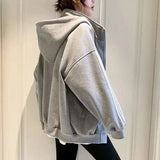 LOVEMI Jackets Grey / S Lovemi -  Loose Hooded Sports Sweatshirt Women All-Match