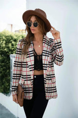 LOVEMI Jackets Khaki / S Lovemi -  Ladies Fashion Casual Hot Sale Plaid Suit Jacket