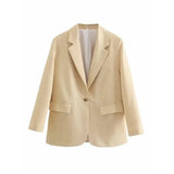 LOVEMI Jackets Khaki / S Lovemi -  OL Fashion Mid-length Casual Suit