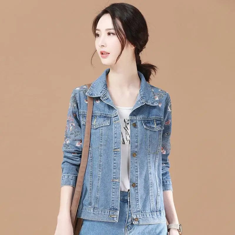 LOVEMI Jackets Light blue / L Lovemi -  Korean version of the lapel loose casual short clip
