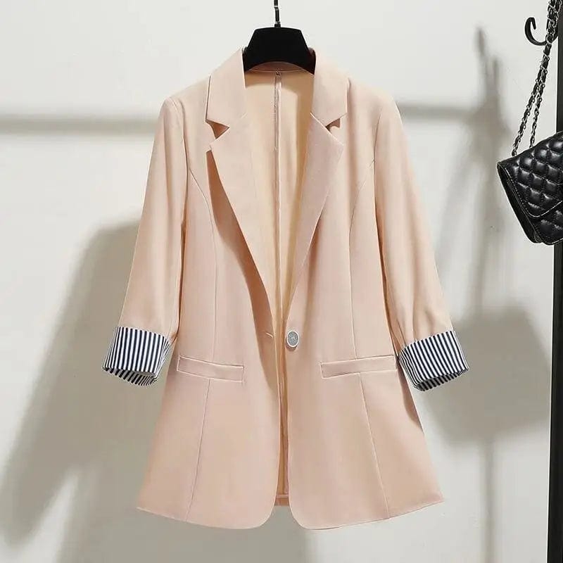 LOVEMI Jackets Lovemi -  Korean Style Slim Drape Thin Three-quarter Sleeve Suit Top