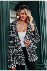 LOVEMI Jackets Lovemi -  Plaid knit coat
