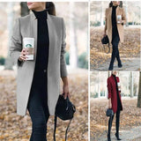LOVEMI Jackets Lovemi -  Solid color collar woolen coat