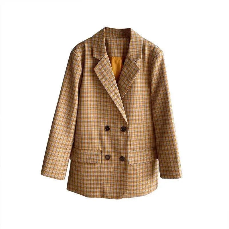 LOVEMI Jackets Lovemi -  Spring Retro Checkered Women'S Suit