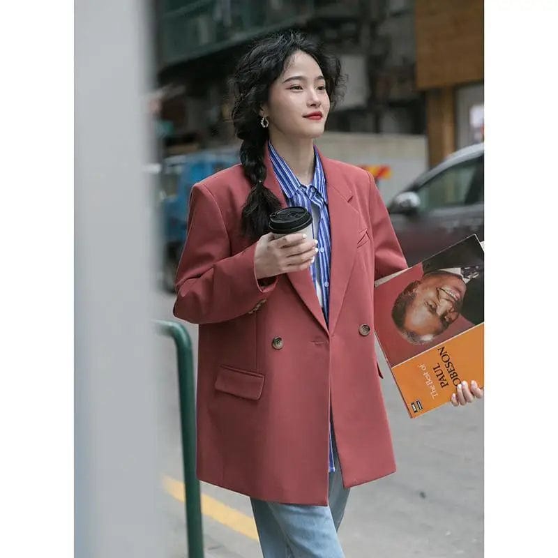 LOVEMI Jackets Milk tea grapefruit / XS Lovemi -  Women's Suit Jacket Spring And Autumn Design Sense Niche