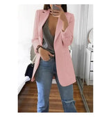 LOVEMI Jackets Pink / L Lovemi -  Long sleeve solid color cardigan