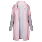 LOVEMI Jackets Pink / S Lovemi -  Long colorblock lace-up sweater coat