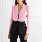 LOVEMI Jackets Pink / S Lovemi -  Small suit jacket female