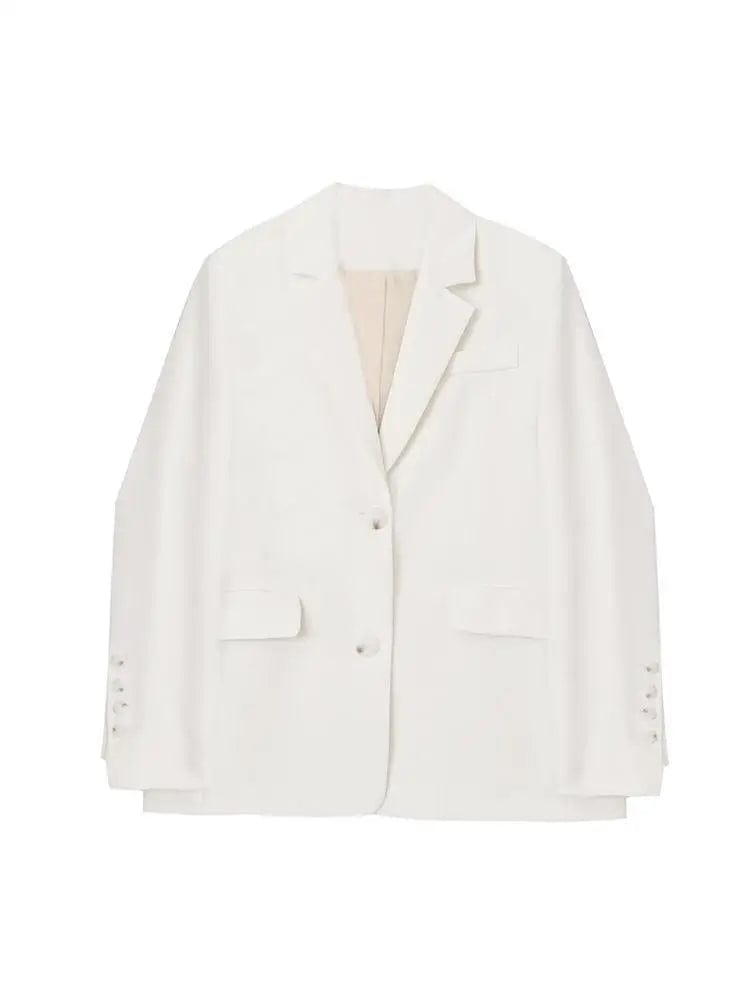 LOVEMI Jackets Pretty white / S Lovemi -  Single-breasted Design British Style Suit Top