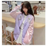 LOVEMI Jackets Purple / M Lovemi -  Loose embroidered baseball uniform student