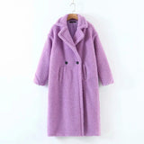 LOVEMI Jackets Purple / M Lovemi -  Street style lamb wool coat