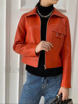 LOVEMI Jackets Red / 2XL Lovemi -  Women's leather jacket