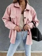 LOVEMI  Jackets Rose / 2XL Lovemi -  Fashionable Lace-up Small Fragrant Jacket With Pockets