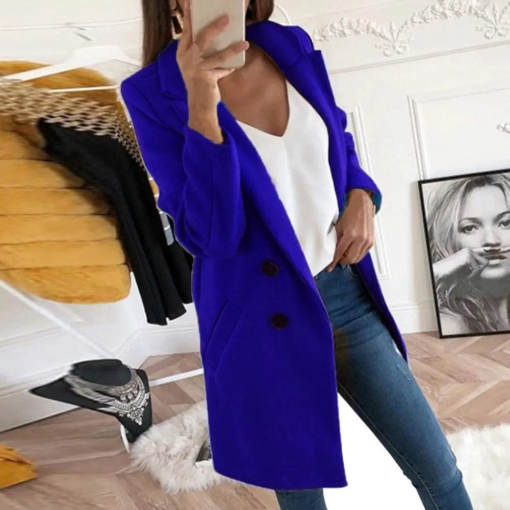 LOVEMI Jackets Royal blue / 4XL Lovemi -  Medium Long Wool Coat