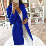 LOVEMI Jackets Sapphire / 2XL Lovemi -  Suit collar double-breasted woolen coat