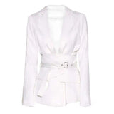 LOVEMI Jackets White / M Lovemi -  Girdle handsome slim suit