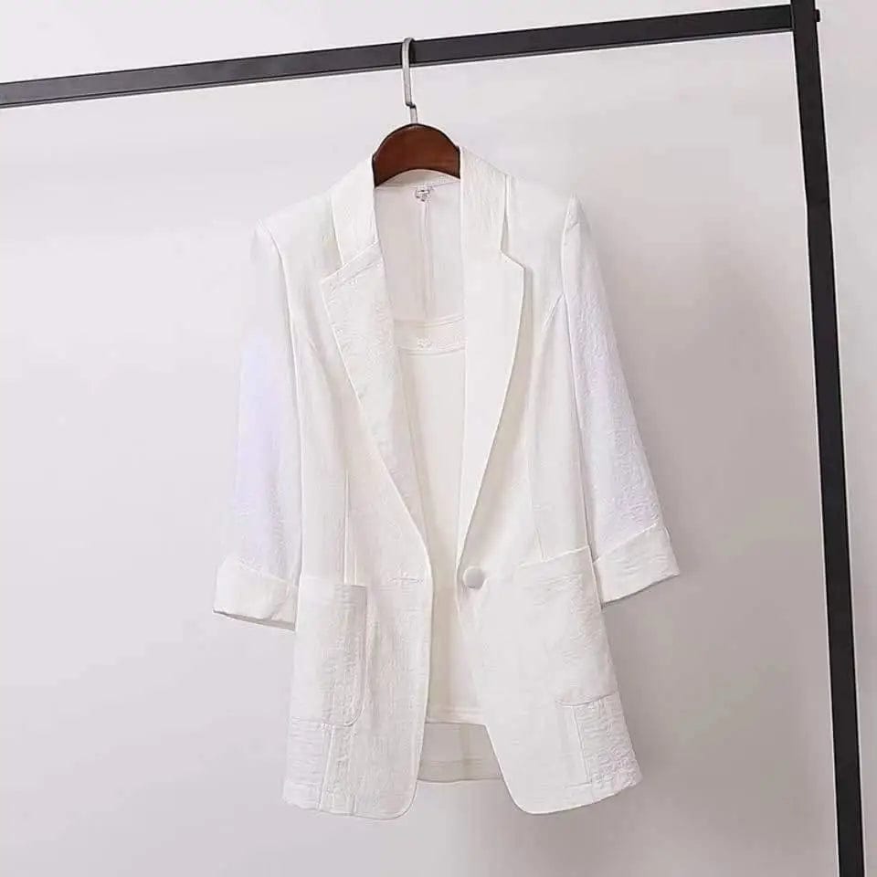 LOVEMI Jackets White / M Lovemi -  Short Blazer Coat Women'S Leisure Korean Slim Thin Sunscreen