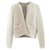 LOVEMI Jackets White / S Lovemi -  Three-dimensional diamond stitching lace short jacket