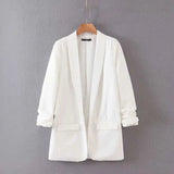 LOVEMI Jackets White / XS Lovemi -  Two-color leisure suit Jacket with Autumn Sleeve