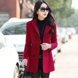 LOVEMI Jackets Wine Red / 2XL Lovemi -  Ladies Autumn Casual Woolen Coat