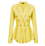 LOVEMI Jackets Yellow / 2XL Lovemi -  Fashion Slim Fit Women Blazer Jackets Womens White Ladies