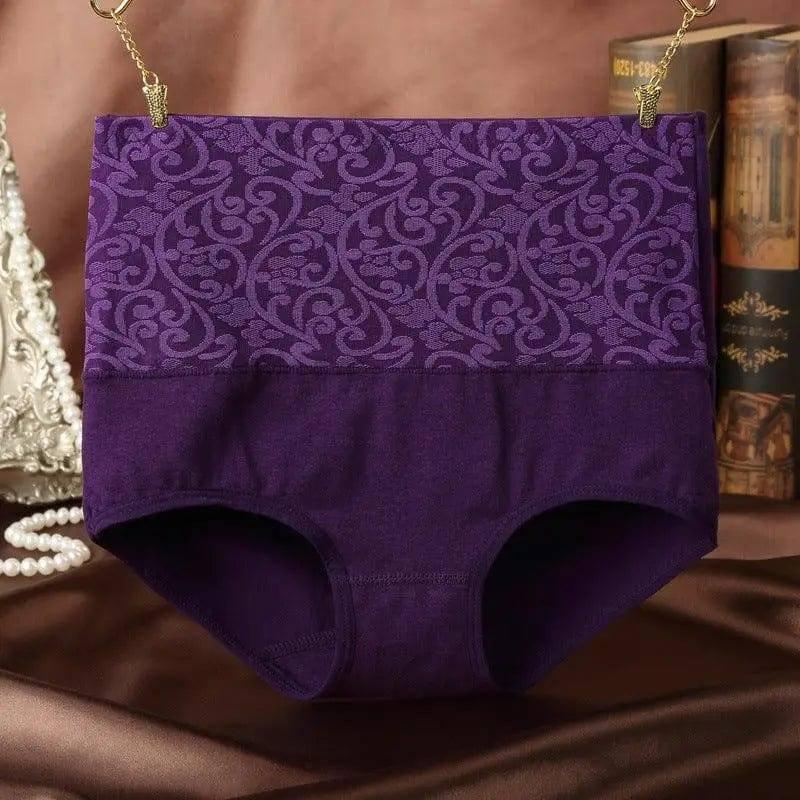 Jacquard panties-Purple-9