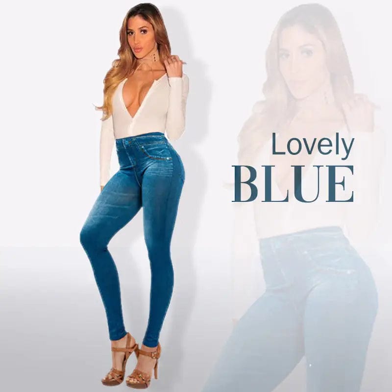LOVEMI  Jeans Blue / 5XL Lovemi -  High Rise Waist Skinny Slim Fit Stretch Casual Basic Denim Pants With Faux  Pockets