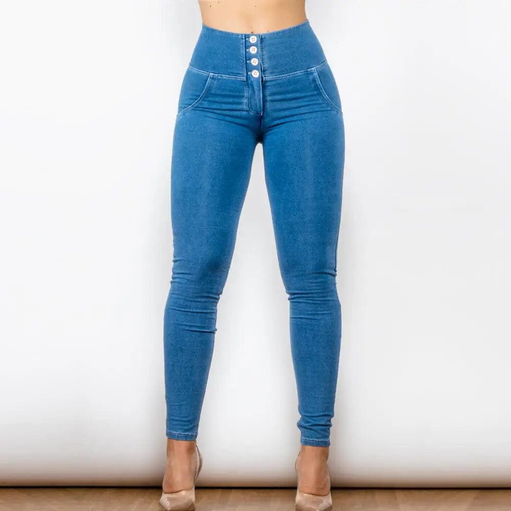 LOVEMI  Jeans Blue / XL Lovemi -  Shascullfites Melody Butt Lifting Jeans High Waist Push Up