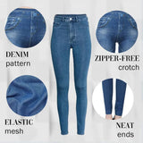 LOVEMI  Jeans Lovemi -  High Rise Waist Skinny Slim Fit Stretch Casual Basic Denim Pants With Faux  Pockets