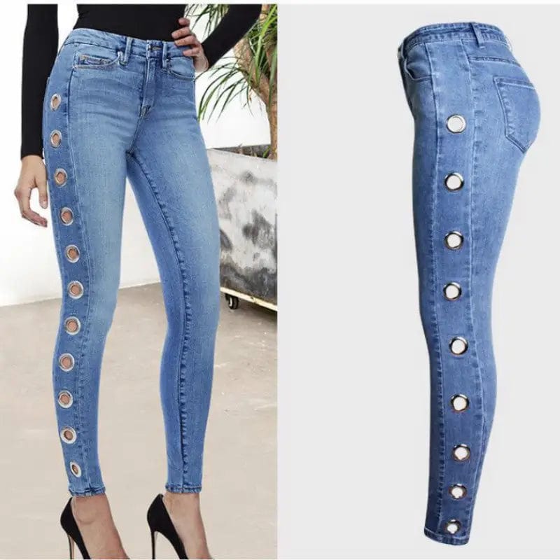 LOVEMI  Jeans S Lovemi -  Fashion Tight Hoop Jeans For Women